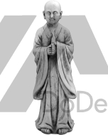Concreto estatueta - Buddha no jardim
