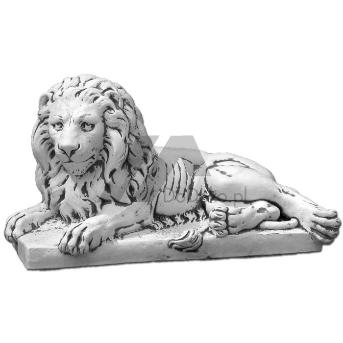 Figura concreto - leão esquerda