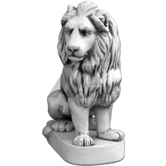 Sentado leão esquerda - escultura 96 cm